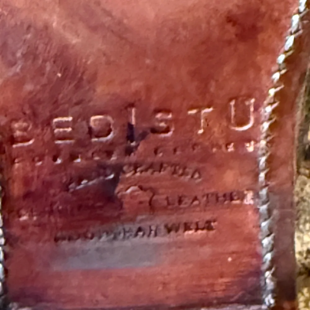 BED|STU Distressed Black and Tan Lace-Up Boots - Picture 5 of 5